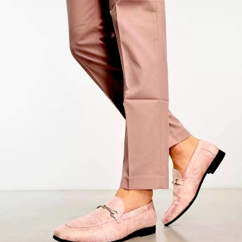 Men’s ASOS light pink brocade dress shoe size 11